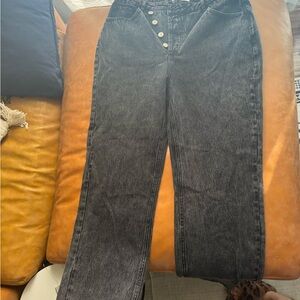 12th Tribe Charcoal High Rise Jeans